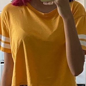 Yellow crop top